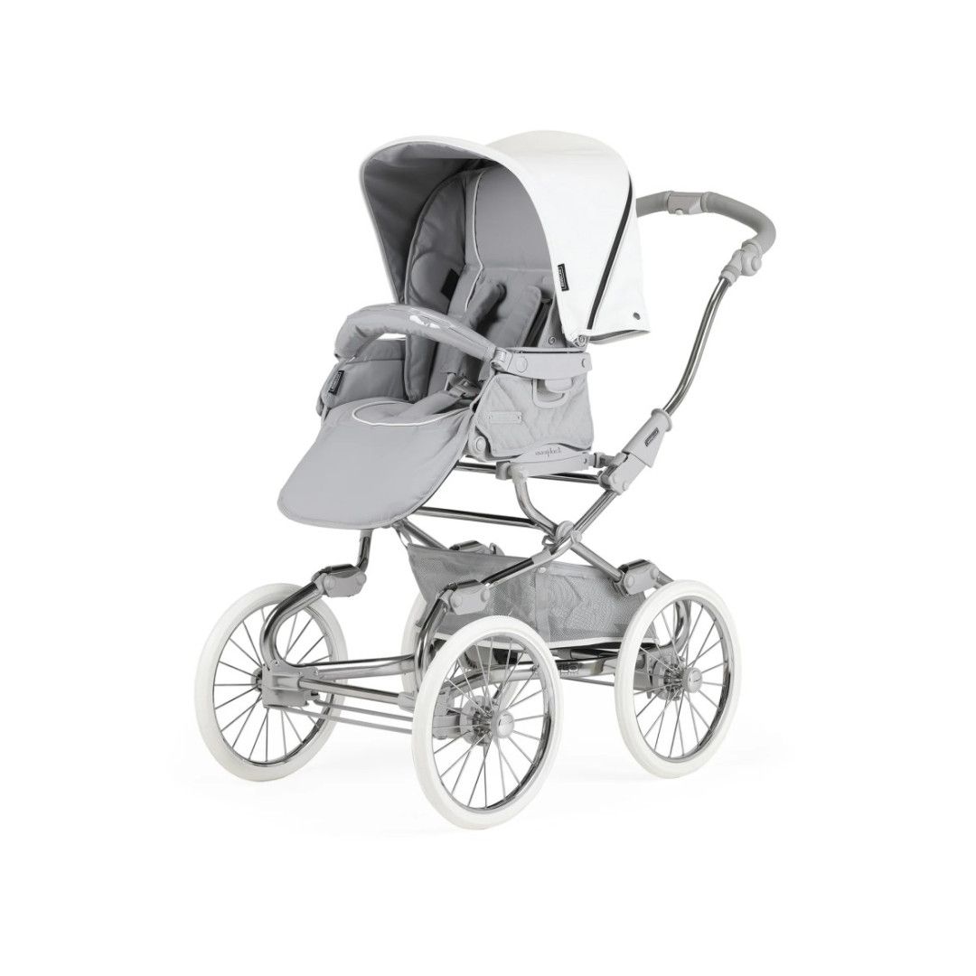TRIO Stylo Class+ Cinza, Carrinho + Alcofa Maxibob LA3 + Babycoque Easymaxi Reclinável XL-I, Specials collection SP215, Chassis Cromado