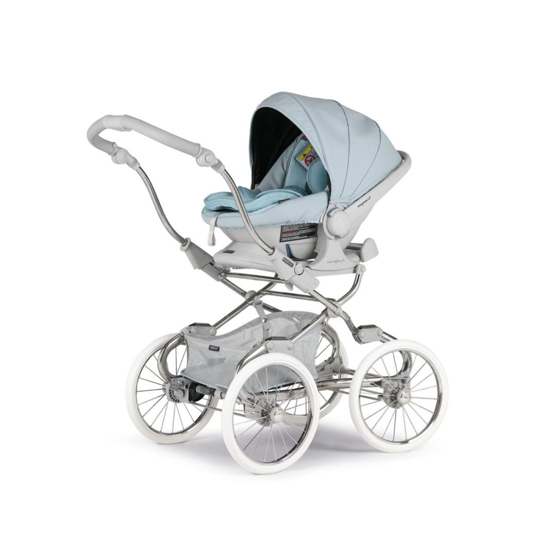 TRIO Stylo Class+ Azul, Carrinho + Alcofa Maxibob LA3 + Babycoque Easymaxi Reclinável XL-I, Specials collection SP363, Chassis Cromado