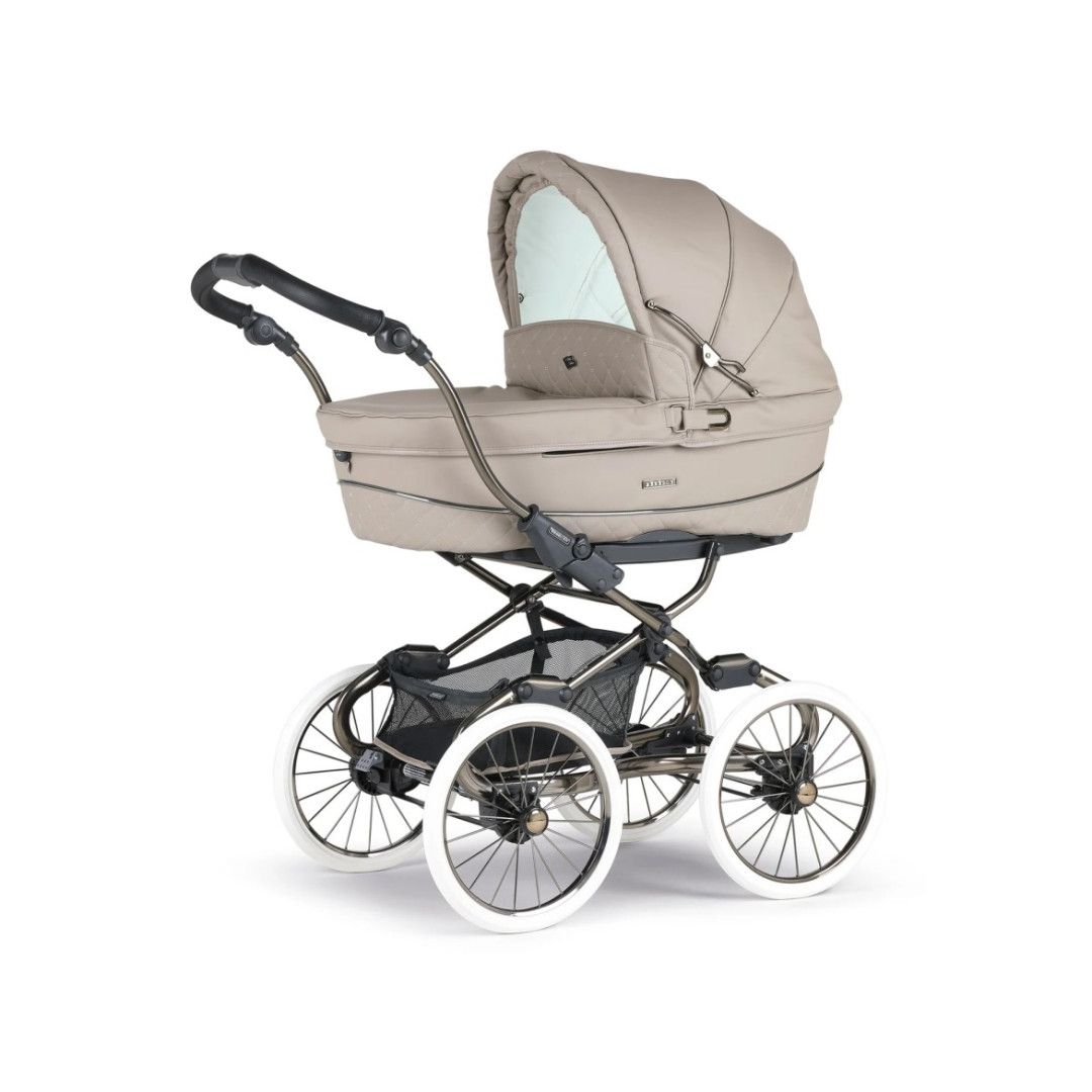 TRIO Stylo Class+ Caramel, Carrinho + Alcofa Maxibob LA3 + Babycoque Easymaxi Reclinável XL-I, Specials collection SP366, Chassis Fumé R