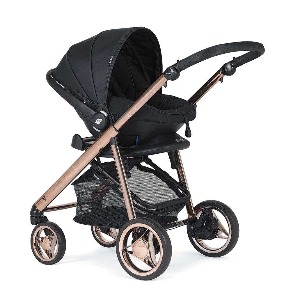 Carrinho de Bebé TRIO V-PACK, Specials collection KP056, Chassis Fumé Rosa – Preto