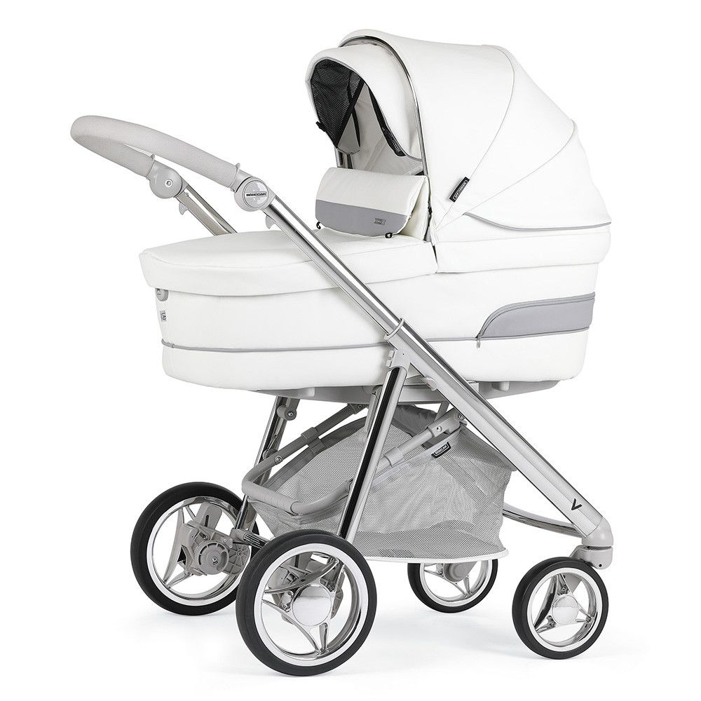 Carrinho de Bebé TRIO V-PACK, Specials collection KP120, Chassis Cromado – Cinza topo