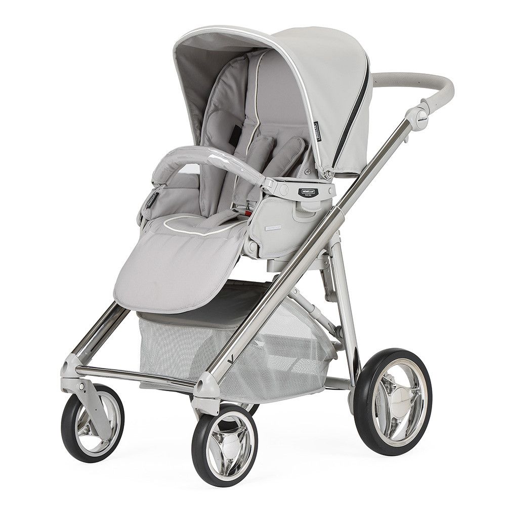 Carrinho de Bebé TRIO V-PACK, Specials collection KP966, Chassis Cromado – Cinza topo