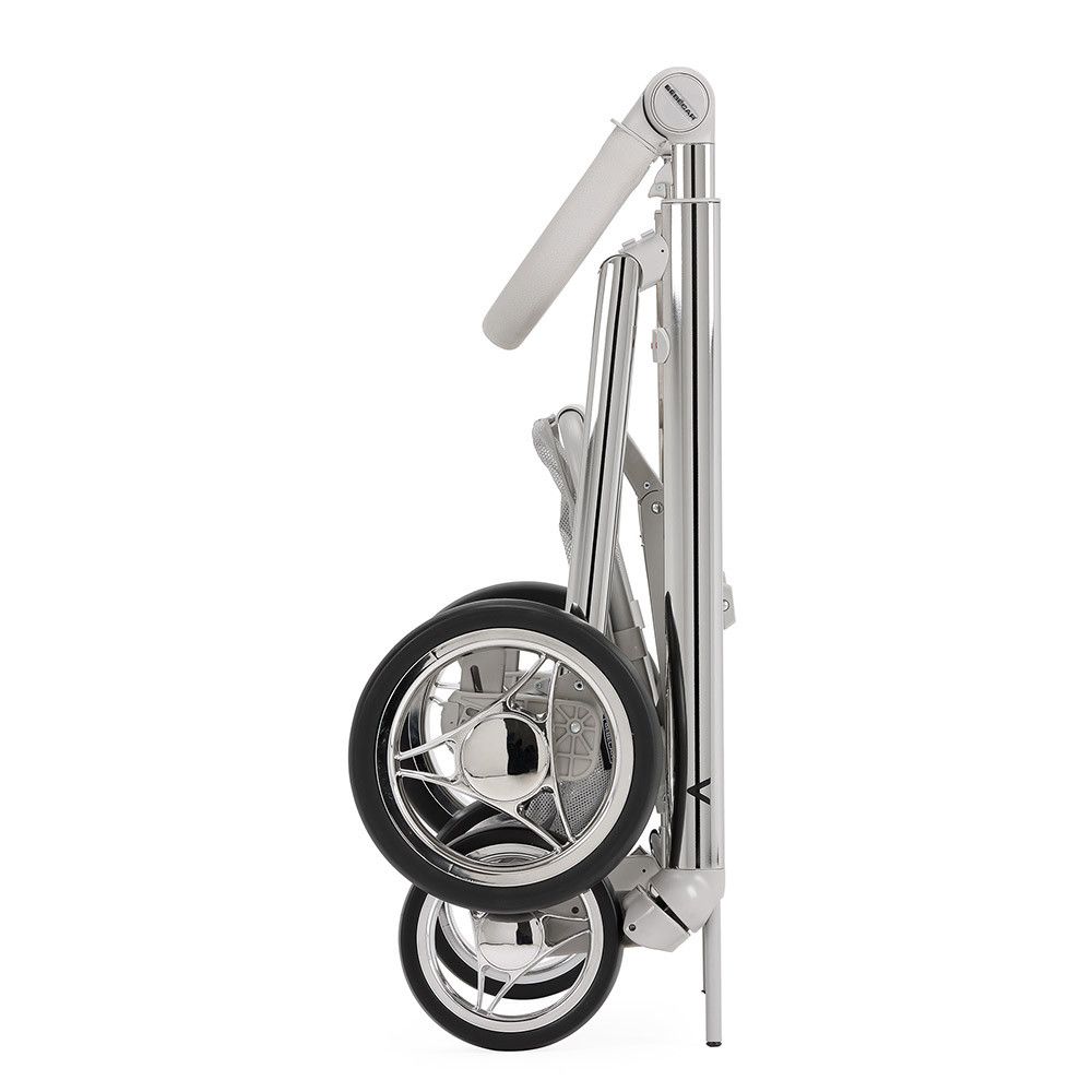 Carrinho de Bebé TRIO V-PACK, Specials collection KP966, Chassis Cromado – Cinza topo