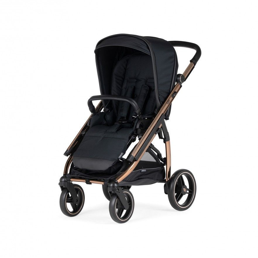 Carrinho de Bébé Duo Wei com Chassis Rosegold + Babycoque Easymaxi XL-i, I-SIZE, KO330 Preto