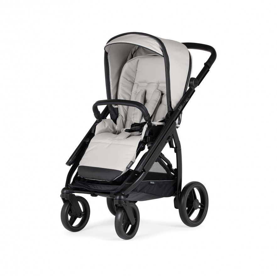Carrinho de Bébé Duo Wei com Chassis Preto Mate + Babycoque Easymaxi XL-i, I-SIZE, KO332 Cinza Claro