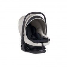 Carrinho de Bébé Duo Wei com Chassis Preto Mate + Babycoque Easymaxi XL-i, I-SIZE, KO332 Cinza Claro