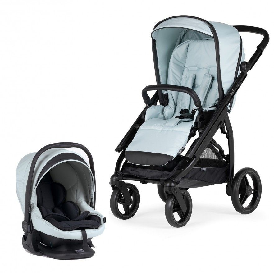 Carrinho de Bébé Duo Wei com Chassis Preto Mate + Babycoque Easymaxi XL-i, I-SIZE, KO333 Azul