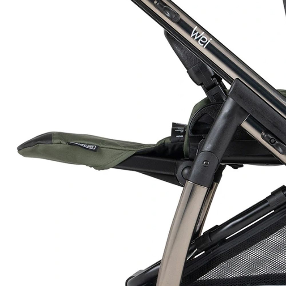 Carrinho de Bébé Duo Wei com Chassis Preto Mate + Babycoque Easymaxi XL-i, I-SIZE, KO334 Verde