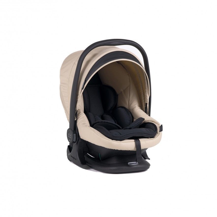 Carrinho de Bébé Duo Wei com Chassis Preto Mate + Babycoque Easymaxi XL-i, I-SIZE, KO335 Bege