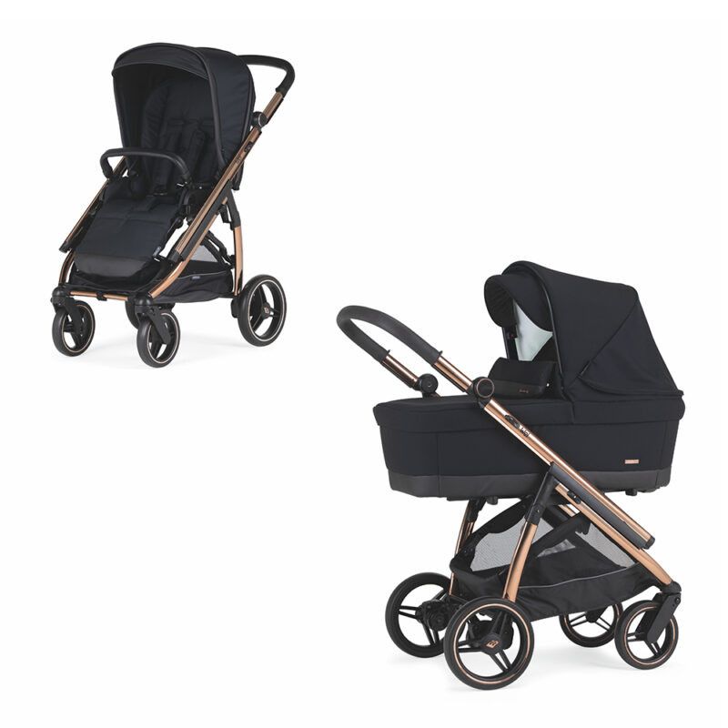 Trio Wei, Carrinho + Alcofa PLW + Babycoque Reclinável Easymaxi XL-i, Chassis Rose Gold KO330 Bébécar
